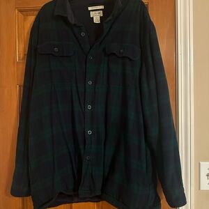 L.L. Bean fleece lined plaid shirt